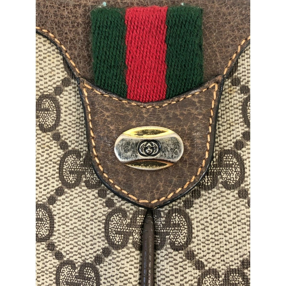 Gucci shoulder Beige bag Sherry Brown GG Line Web dome Supreme Tan Brown